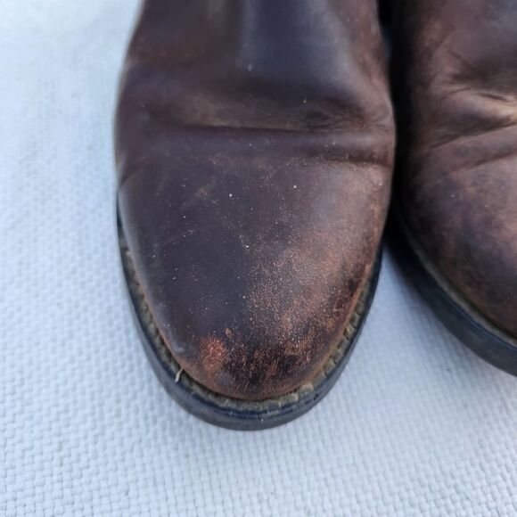 Establo oiled brown leather pull on boots main image 14